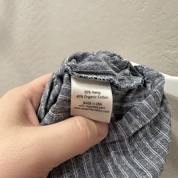 Go Gently Nation Kids Blue Stripe Chambray Shorts - Picture 6 of 6